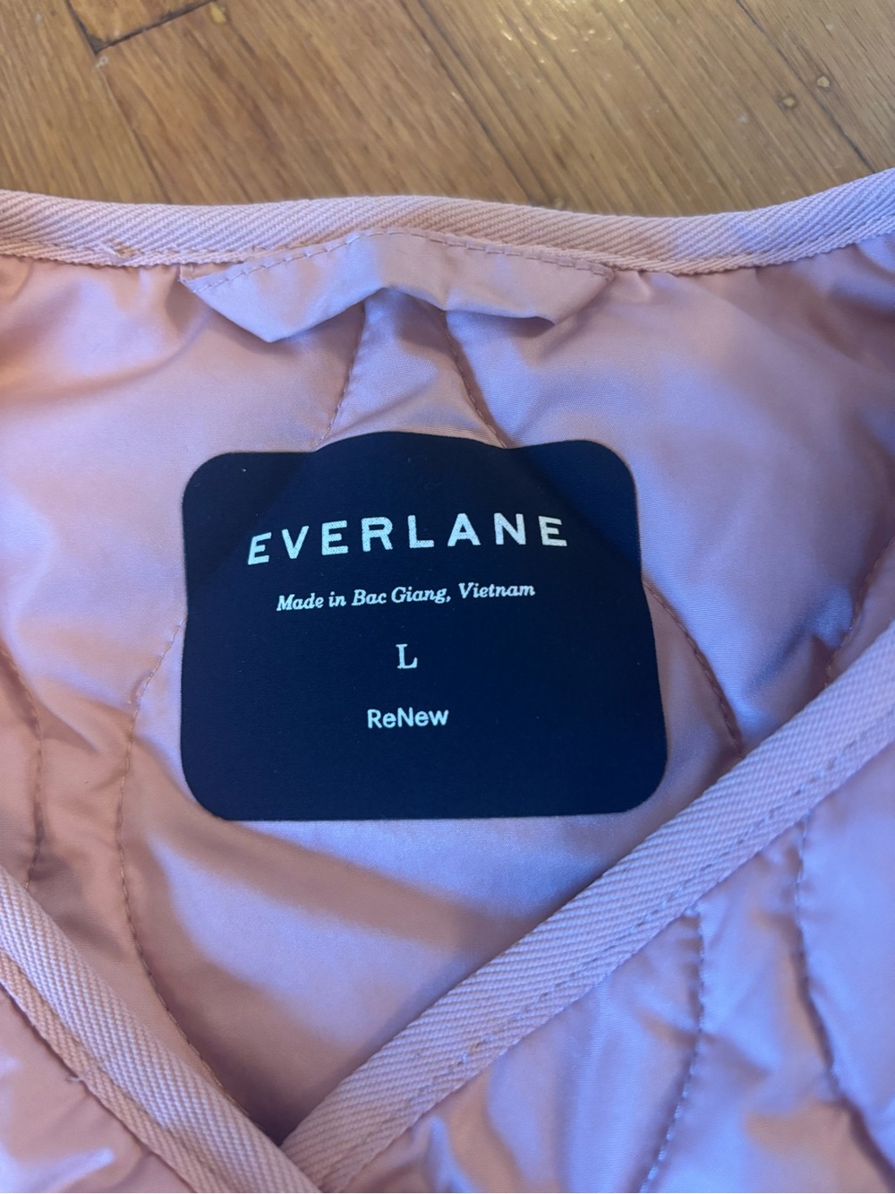 Everlane Quilted Light Pink Jacket | Large - Picture 2 of 3